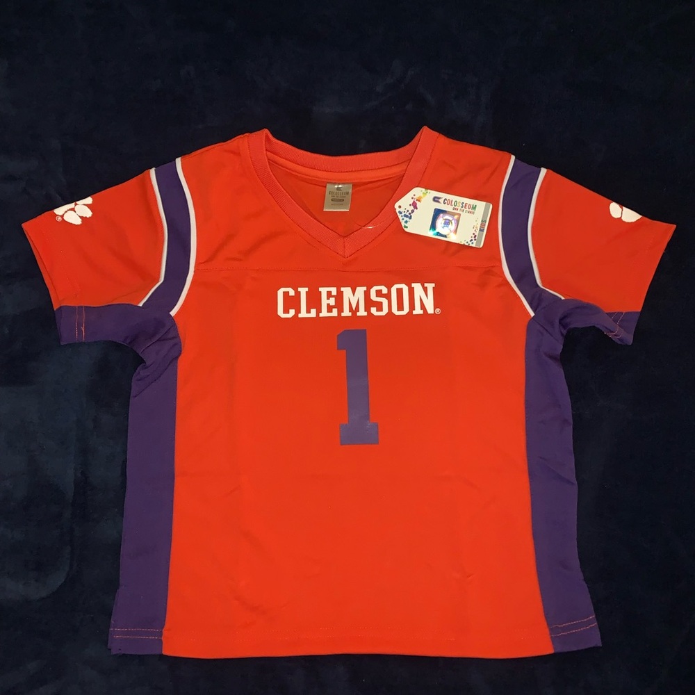 Colosseum Clemson Kids' Bold Orange and Purple Jersey